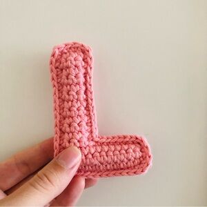 Crochet Letter Custom Letter Monogram Crochet L Baby Shower Gift Nursery